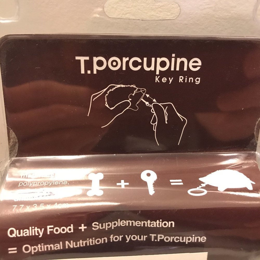 Porcupine Hedgehog Keyring Key Ring - Picture 2 of 3
